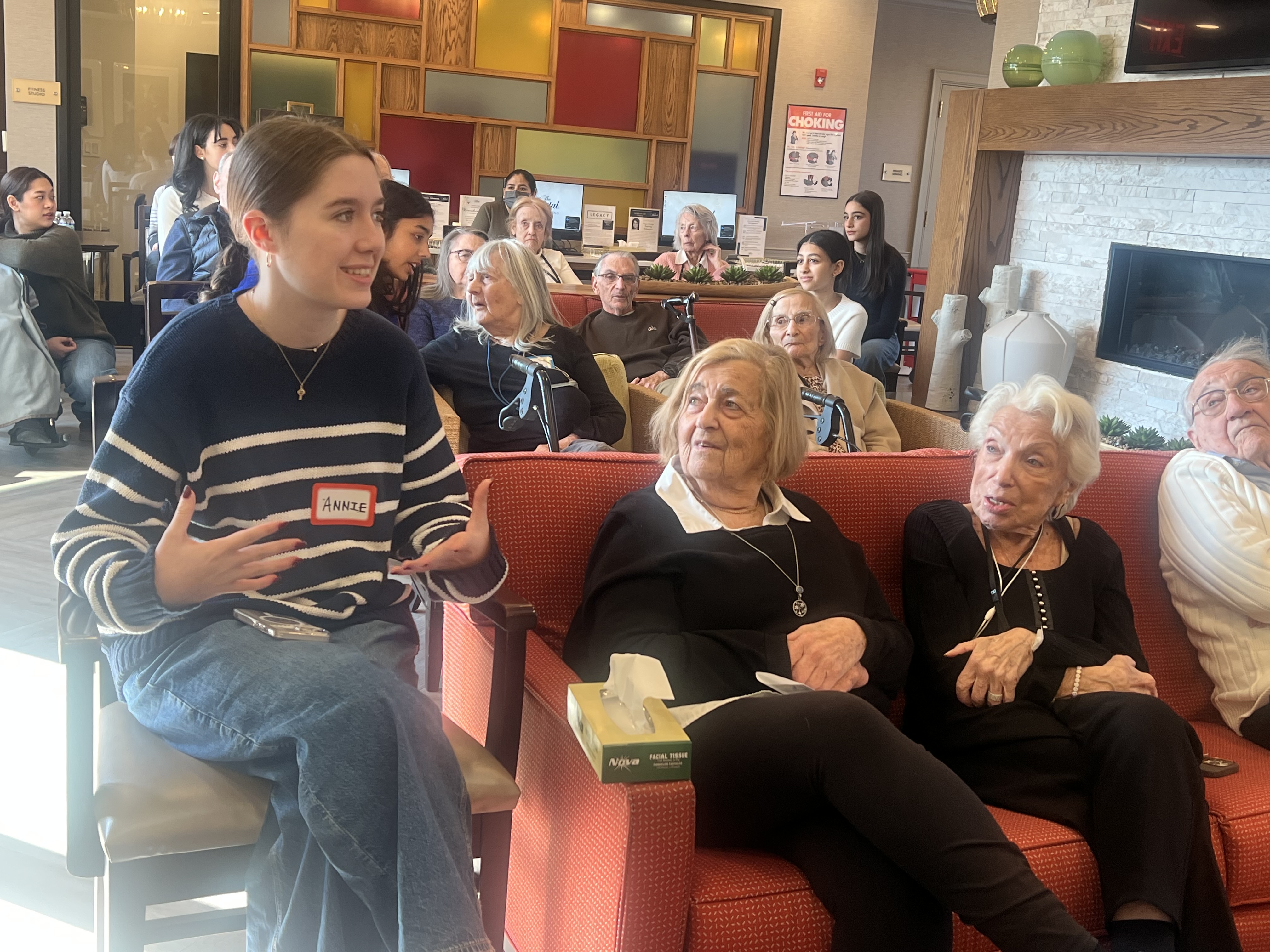 Melody Project session — students connecting with seniors